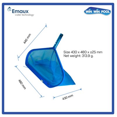 CE110 ตะแกรงช้อนผงดีลักซ์แบบถุง เฟรมอลูมิเนียม PE ขนาด 420 x 480 x 30 มม. Emaux