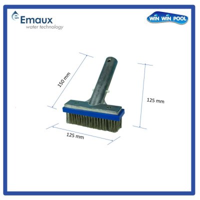 CE220  แปรงสแตนเลสด้านหลังอลูมิเนียมขัดเงา  ขนาด 5 นิ้ว ขนาด 125 x 150 x 125มม. Emaux