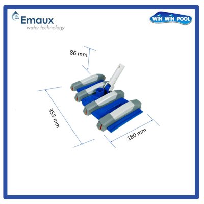 CE323 หัวดูดตะกอนดีลักซ์ด้ามจับพลาสติกแบบยืดหยุ่นขนาด 14 นิ้ว ขนาด 355 x 180 x 60 มม. Emaux