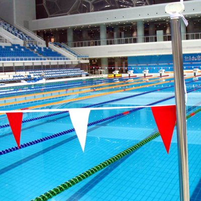 ชุดเสาธงแข่งขันพร้อมพุกและเชือก เสา S.S. 316 x 2 , จุดยึด x 2*  สินค้าไม่มีสต๊อก กรุณาสั่งซื้อล่วงหน้า  60-90 วัน