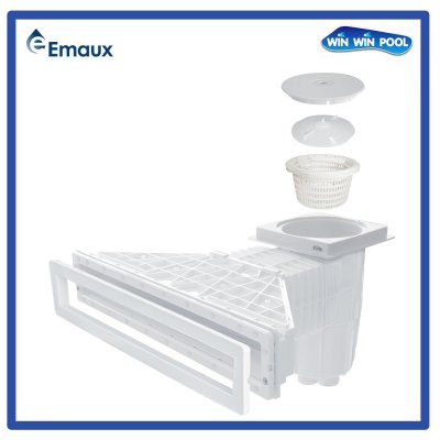 EM0180TS-SC “EMAUX” Wide Mount Wall Skimmer for Concrete Pool