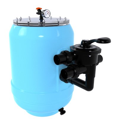 ถังกรองทรายเจลโค๊ต GAC600  24" ไซด์เมาท์ พร้อมหัวมัลติพอร์ตวาล์ว 1.5" Emaux**No Stock, Delivery Time: 7 - 14 Days