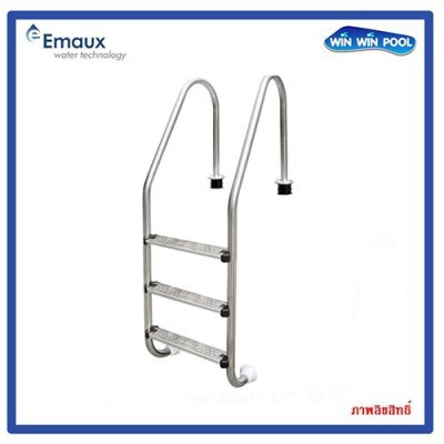 บันได 3 ขั้น Stainless รุ่น NSL315-S  ราว Stainless Steel 304