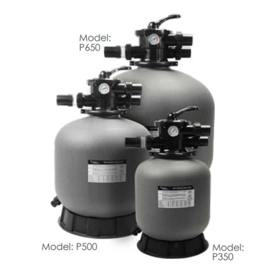 ถังกรองทราย P Series P450  18" ท็อปเมาท์ พร้อมหัวมัลติพอร์ตวาล์ว Emaux