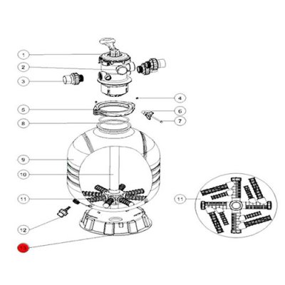 Lateral Assembly with Center Pipe for EMAUX MFV31A