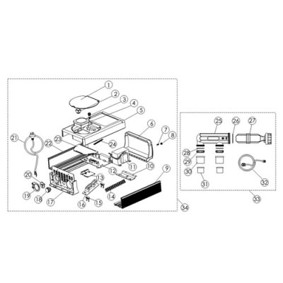 Switch I O II 250VAC / 6A  for SSC  Model SSC15T/SSC 25T