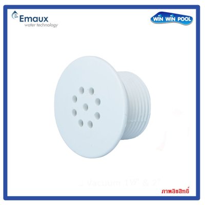 หัวปิดท่อลม EM2211 Round Floor Bubble 9 holes Flow rate 5.7 L/min, Connection 3/4" สีขาว