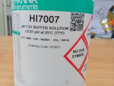 Hanna   7.01 สารละลายบัฟเฟอร์ pH สำหรับ PH Meters -  (500 mL)