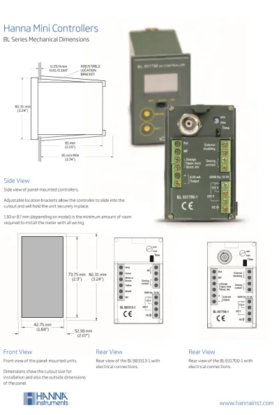 pH Mini Controller – BL981411 เครื่องมือวัดและควบคุมค่า PH อัตโนมัติ HANA