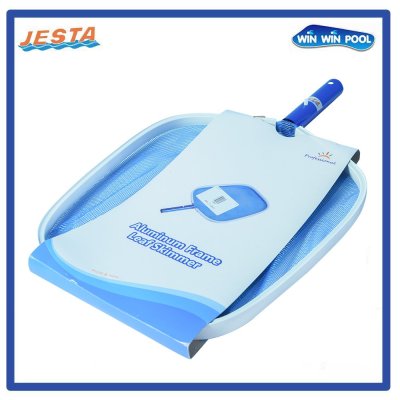 LS03  กระชอนแบนช้อนผง ด้ามอลูมิเนียม  Aluminum Leaf Skimmer (Nylon Net + Blue Handle) Jesta