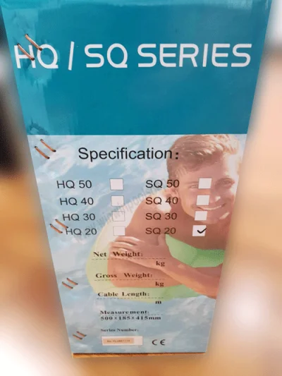 เครื่องผลิตคลอรีนจากเกลือ JESTA Salt Chlorinator SQ20 output 16G/h