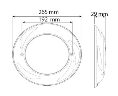 ไฟ LED AH26030 30W/12V/AC/4 M Cable with 2 Cores/ Single Color- White, ABS WALL Mounte