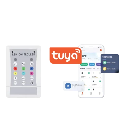 ไฟ LED 18 W / 12V AC / สายไฟ 4 เมตร 2 คอร์ / แสง RGB  Warm white