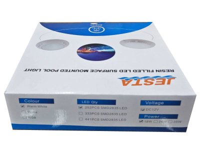 ไฟ LED HX26018W/12V/DC แสง Warm white  ขอบพลาสติก