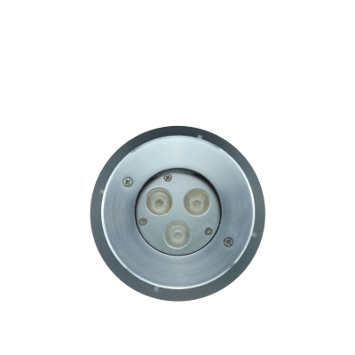 ไฟ LED 9w/12V เปลี่ยนสีได้  RGB (3 in 1)  ขอบสแตนเลส แบบฝังเบ้า JESTA