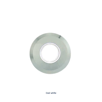 ไฟใต้น้ำ  3W/12V/DC แสงขาว ขอบสแตนเลส สำหรับสระคอนกรีต