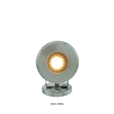 ไฟ 3W/12V/DC ขอบสแตนเลส 304  แสง warm white