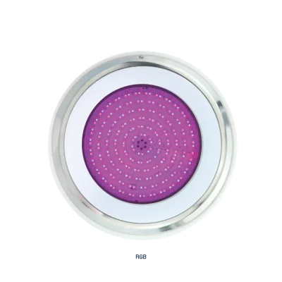 ไฟใต้น้ำ LED 24W/12V.DC แสงสี RGB  ขอบสแตนเลส JESTA