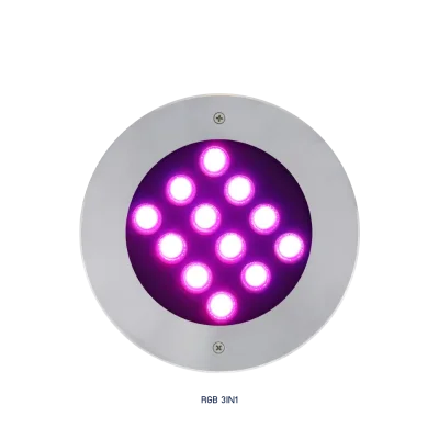 ไฟ 36W /12V/Dc/4 M Cable with 4 Cores/Color Change - RGB [3 IN 1] ขอบสแตนเลส  Jesta