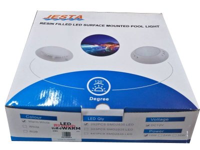ไฟ LED HX26018W/12V/DC แสง Warm white  ขอบพลาสติก