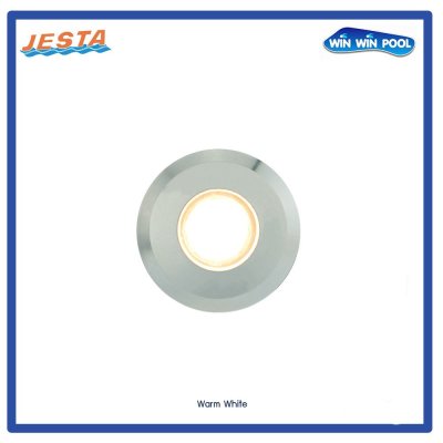 ไฟ 1W/12V/DC แสง warm white ขอบสแตนเลส แบบฝังเบ้า
