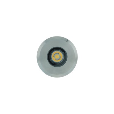 ไฟ 1W/12V/DC แสง warm white ขอบสแตนเลส แบบฝังเบ้า