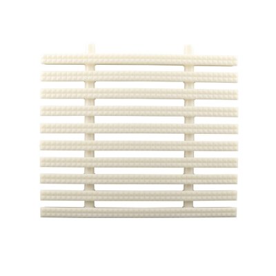 Double-Spine Overflow Grating – Ivory Diamond Pattern, Size 25 cm.