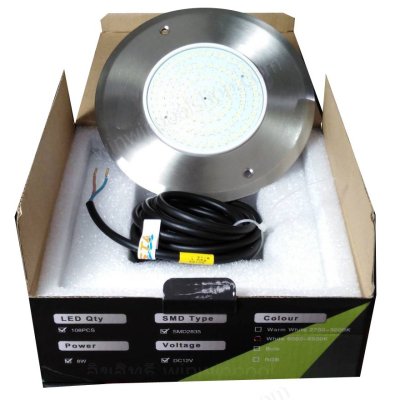 ไฟ LED slim 8W/12V/DC/Color -ฟ้า