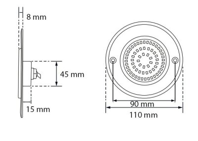 ไฟใต้น้ำ SA1106 LED Slim 6W/12VAC/4 M Cable with 2 Cores/Single Color-White