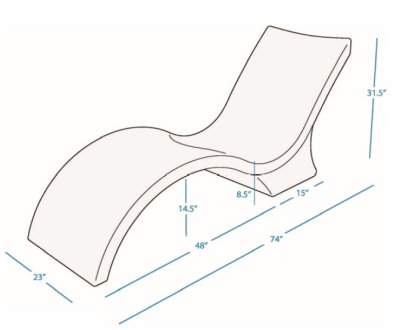 In-Pool Furniture Model Signature Chaise Deep