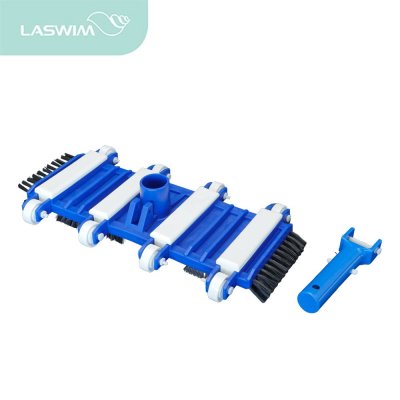 Flexible vacuum head w/ side brush for in -ground pool Laswim