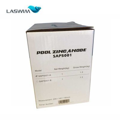 Anode Zinc แอโนดสังกะสีป้องกันสนิมสำหรับสระว่ายน้ำ รุ่น SPA5001-A  Zinc sacrificial anode: 2" Laswim (Zinc Anode for Pool Anti-Corrosion)