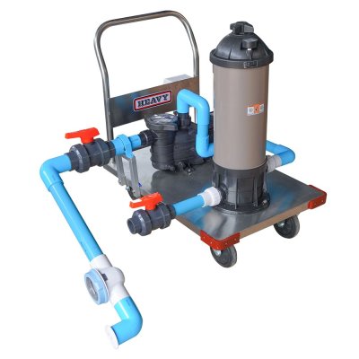 ชุดรถเข็นทำความสะอาดสระว่ายน้ำ/ Mobile Cleaning ระบบกรองใยสังเคราะห์ /Cartridge Filter/USA พร้อมอุปกรณ์ครบชุด