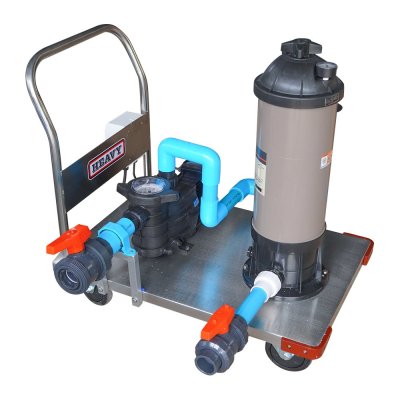 ชุดรถเข็นทำความสะอาดสระว่ายน้ำ/ Mobile Cleaning ระบบกรองใยสังเคราะห์ /Cartridge Filter/USA พร้อมอุปกรณ์ครบชุด
