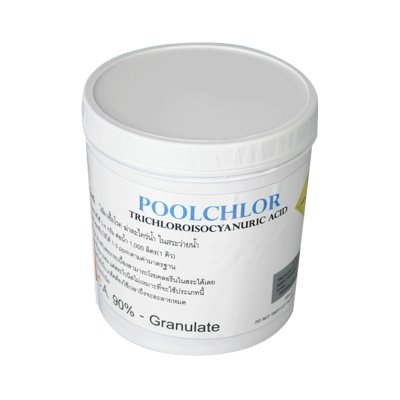 คลอรีนเกล็ด 90% “POOLCHLOR” 1 kg.