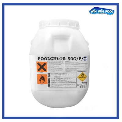 คลอรีนก้อน 90% PoolChlor (T.C.C.A 90% 50 กก./ถัง