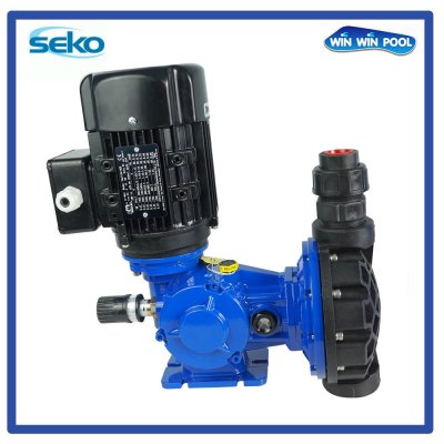 ปั๊มจ่ายสารเคมี มิเตอร์ริ่งปั๊ม SEKO รุ่น MS1 Series MS1C138B-PVC, Flow rate  220 L/h, 7 Bar ,SS316L [21 / 24], 3 PH / 400VAC / 50Hz