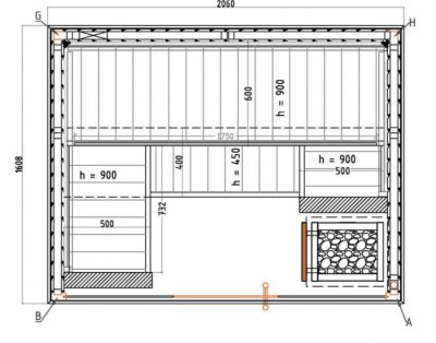 S-1620-SV  Variant View Medium “HARVIA” Sauna Room