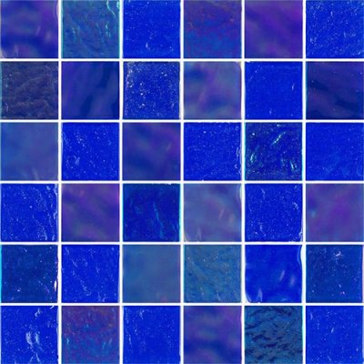 โมเสกแก้ว Koh Racha Cobalt Blue (48) (เกาะราชา โคบอลท์ บลู) ขนาดเม็ด 48x48x4mm แผ่นละ 36 เม็ด บรรจุ 11 แผ่น/กล่อง