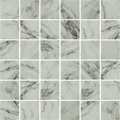 โมเสกแก้ว CYPRUS GREY(98) ขนาดเม็ด 48x48x4mm แผ่นละ 36 เม็ด บรรจุ 11 แผ่น/กล่อง