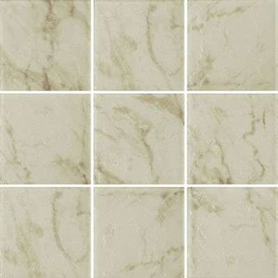โมเสกแก้ว CYPRUS BEIGE (ไซปรัส เบจ) ขนาดเม็ด 98x98x4mm แผ่นละ 9 เม็ด บรรจุ 11 แผ่น/กล่อง