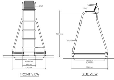 PSC-12 เก้าอี้กรรมการ วัสดุสแตนเลส ชนิดเคลื่อนที่ได้ ** สินค้าไม่มีสต๊อก กรุณาสั่งซื้อล่วงหน้า  30 วัน
