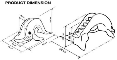 DDS150 สไลด์เดอร์โลมำเดี่ยว Single Dolphin Sliders with Steps