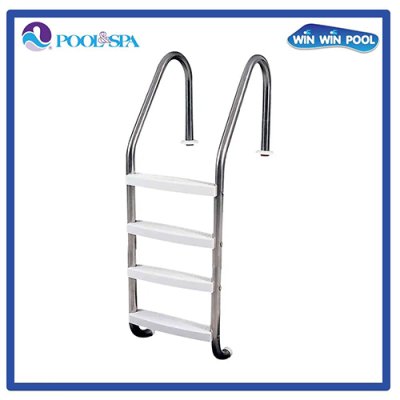 บันไดสระว่ายน้ำ พลาสติก 4 ขั้น รุ่น PSL-4-C-316 สำหรับสระคลอรีน with ABS Steps