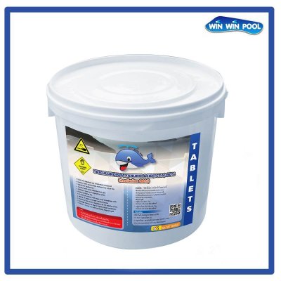 คลอรีนก้อน 90%TCCA90T 5 KG. Whale Pool