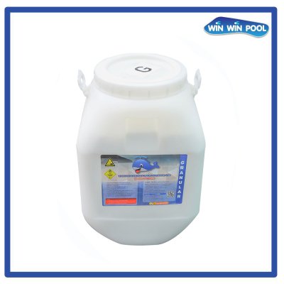 คลอรีนเกล็ด T.C.C.A 90% 50 KG Whale Pool-ถังขาว