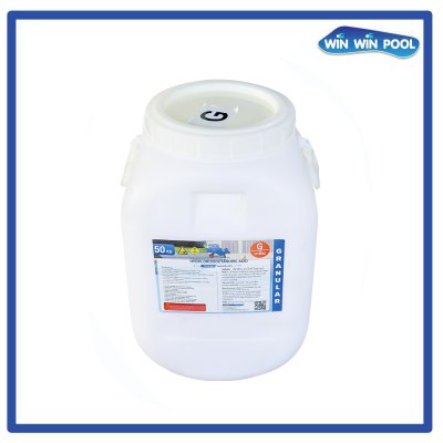 คลอรีนเกล็ด T.C.C.A 90% 50 KG Whale Pool-ถังขาว