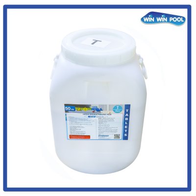 คลอรีนก้อน 90%TCCA90T 50 KG. Whale Pool