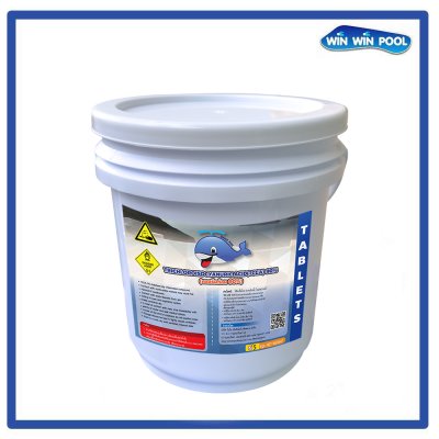 คลอรีนก้อน 90%TCCA90T 5 KG. Whale Pool