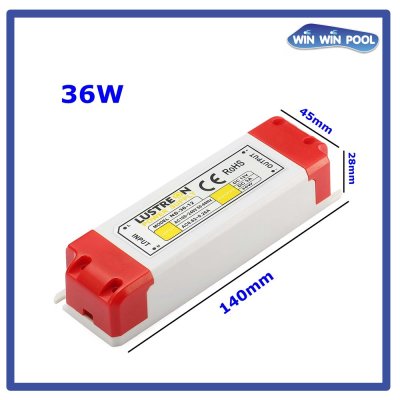 หม้อแปลง 36W DC 12V LED Driver Power Supply Adapter Transformer สำหรับ โคมไฟใต้น้ำ12V DC ที่มีขนาดไม่เกิน36W อุปกรณ์อิเล็กทรอนิกส์ต่าง